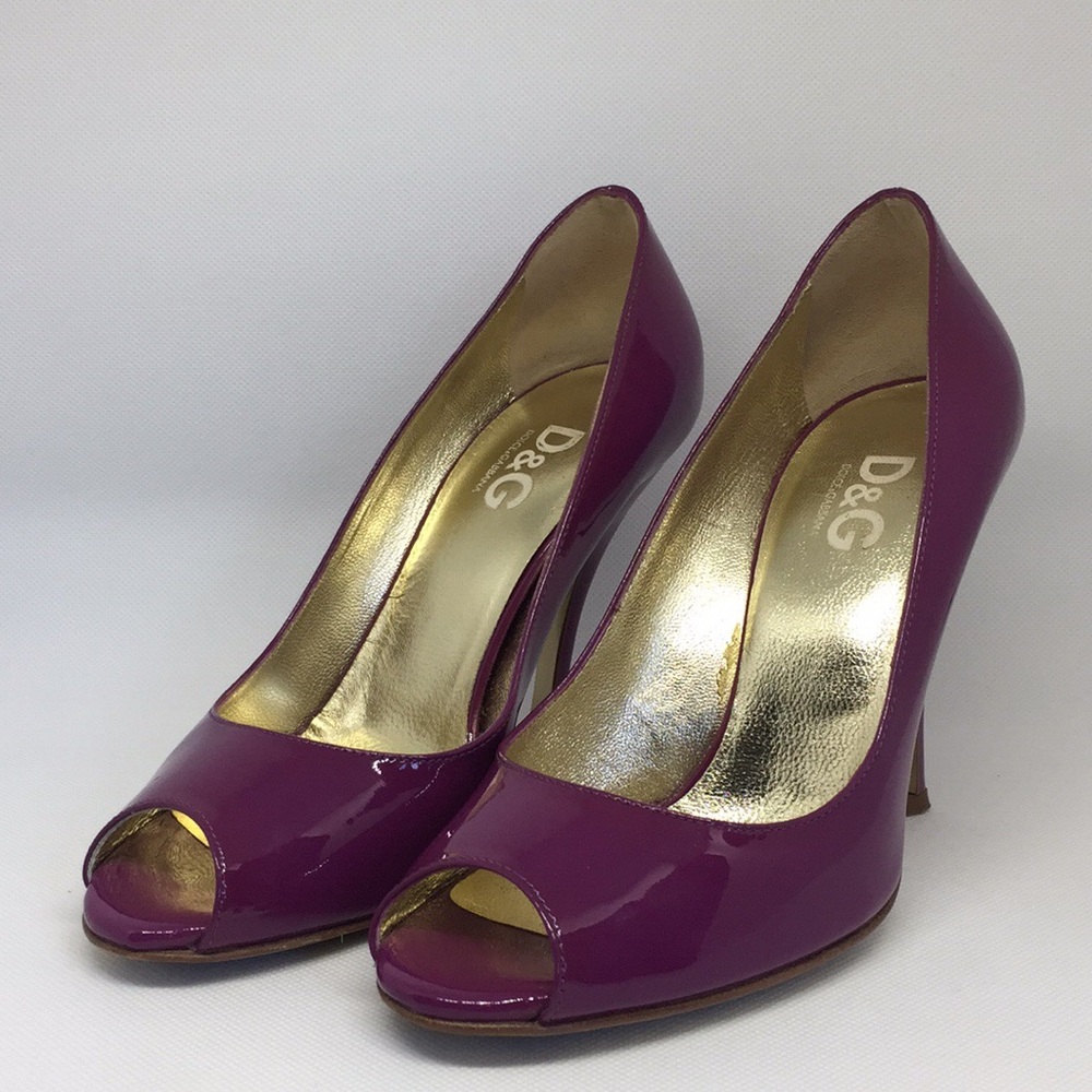 2008 D&G Dolce & Gabbana Peep Toe Pumps